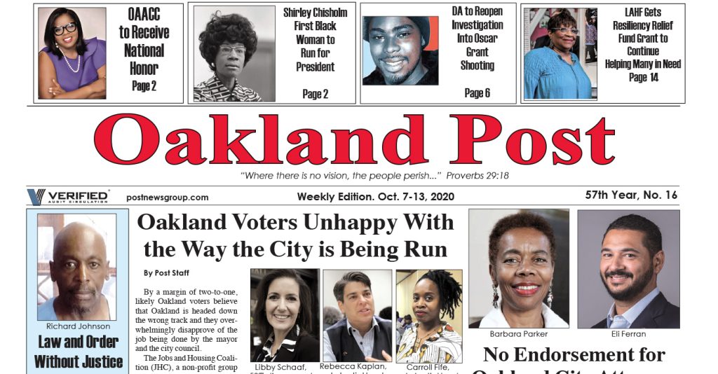 Oakland Post Oct. 7 13, 2020 Post News Group