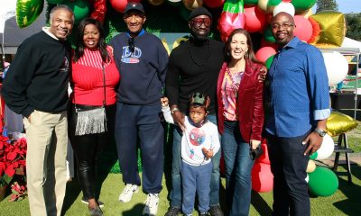 Present at the Black Sunday Holiday Expo were Carl Davis, president of the California Black Chamber of Commerce; Cathy D. Adams, president of the Oakland African American Chamber of Commerce; Frederick Jordan, president of the San Francisco African American Chamber of Commerce; Jonathan Jones, Post Newspaper Group and Oakland Mayor Libby Schaaf with ‘Little King’ Landon Sandoval.