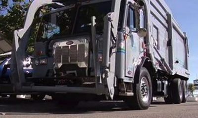 CWS trash-collecting truck. Photo courtesy of California Waste Solutions website.