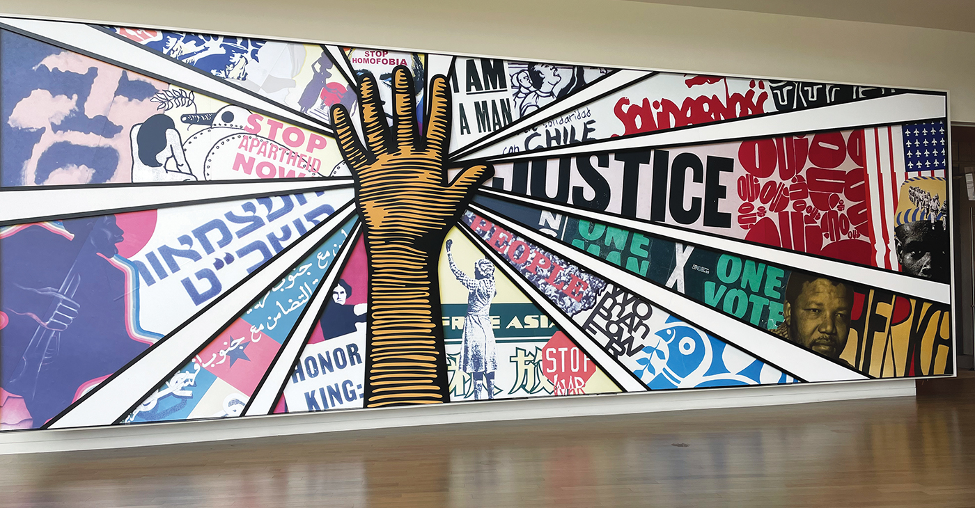 Mural inside the entrance to the National Center for Civil and Human Rights. Photo by Navdeep K. Jassal.