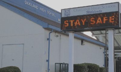 Many teachers at Oakland High School have decided to refuse to do any work not stipulated in their contract in a labor action aimed at securing better COVID safety measures from the Oakland Unified School District. Photo of Oakland High School by Zack Haber on September 13, 2021.