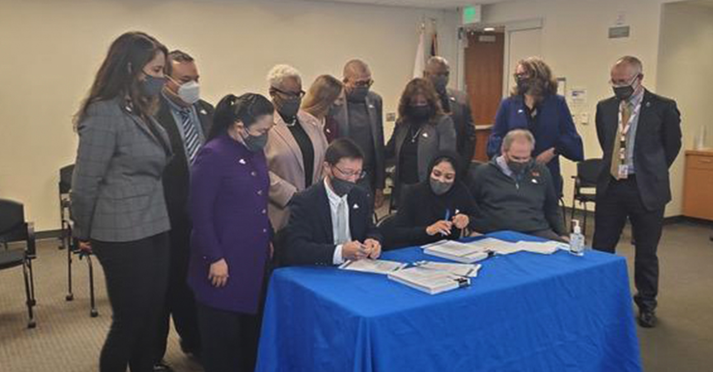 Members of the California Redistricting Commissioners on Dec. 27, 2021, the day their report was to be turned over to the California Secretary of State’s Office. Photo by Antonio Ray Harvey.