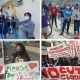 Protests to save neighborhood schools have taken place (from top left, clockwise): Parker Elementary, Prescott Elementary, teacher and community march in downtown Oakland and Brookfield Elementary. Photos from Facebook posts.