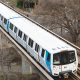 A BART train arrives at the Pleasant Hill BART station in Walnut Creek, Calif. on Monday, Feb. 1, 2021. (Ray Saint Germain/Bay City News Foundation