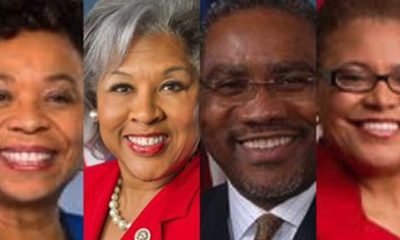 Congressmembers condemn treatment of people of African and Asian descent trying to escape Russia’s invasion of Ukraine. From l-r: Rep. Barbara Lee; Rep. Joyce Beatty; Rep. Gregory W. Meeks and Rep. Karen Bass.