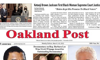 The printed Weekly Edition of the Oakland Post for the week of March 2 - 8, 2022