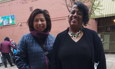 Pictured: (Left0 Aliza Gallo, Strong Native Workforce (Representing District 5 Councilmember Noel Gallo); and Germaine Davis, Oakland Private Industry Council.