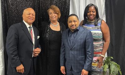 Bishop Bob Jackson, First Lady Barbara Jackson, Rev. Smokie Norful, Gospel recording artist, and Cathy D. Adams, president and CEO of the Oakland African American Chamber of Commerce.
