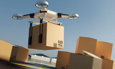 An example of how drones can deliver packages.