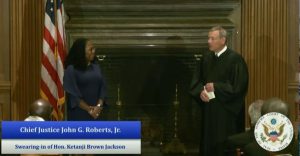 Judge Ketanji Brown Jackson Sworn-in as First Black Woman on U.S. Supreme Court