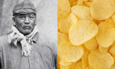George Crum and chips. Photo by Africa Archives on Twitter.