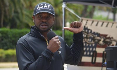 Samuel Nathaniel Brown, at a Reparations Rally on June 12 at the state capitol in Sacramento, helped author ACA 3 while he was in prison. He was released in December 2021 after serving a 24-year sentence. (CBM photo by Antonio R. Harvey).