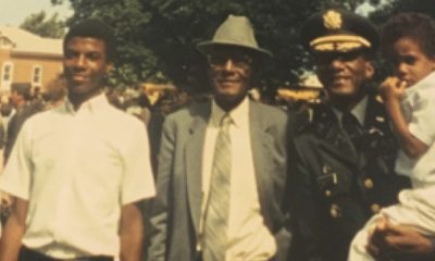 Three generations of McKindras pictured from left to right: Alex Jr. (West Point, Air Force), Q.R. McKindra (Alex Jr.’s grandfather, WWII veteran), Alex Sr. (career Army officer), and Marcus (Alex Jr.’s younger brother, Air Force Academy) (Courtesy photo)