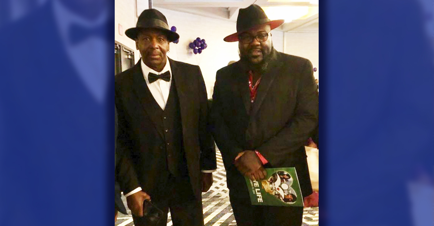 Caption: FIGB co-founder and Post columnist Richard Johnson with Stanley Cox, aka, Mistah FAB.