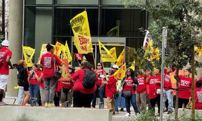 Fast food workers marching in front of the State Capitol Aug. 17, 2022, Sacramento, CA. CBM file photo