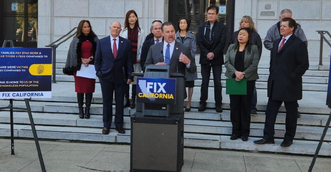Republican Caucus members press conference at the California State Capitol.