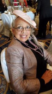 Ida Hurst is pretty in pink at the National Coalition of 100 Black Women (NCBW) SF Golden Girls Hats and Gloves Tea. Photo by Carla Thomas.