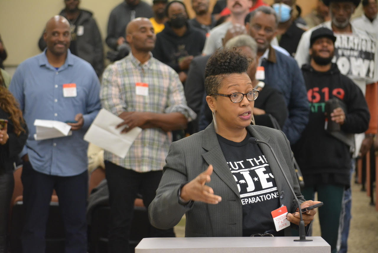 Khansa "Friday Jones" Jones-Muhammad, is the vice president of the Los Angeles Reparations Advisory Commission. CBM photo by Antonio Ray Harvey.