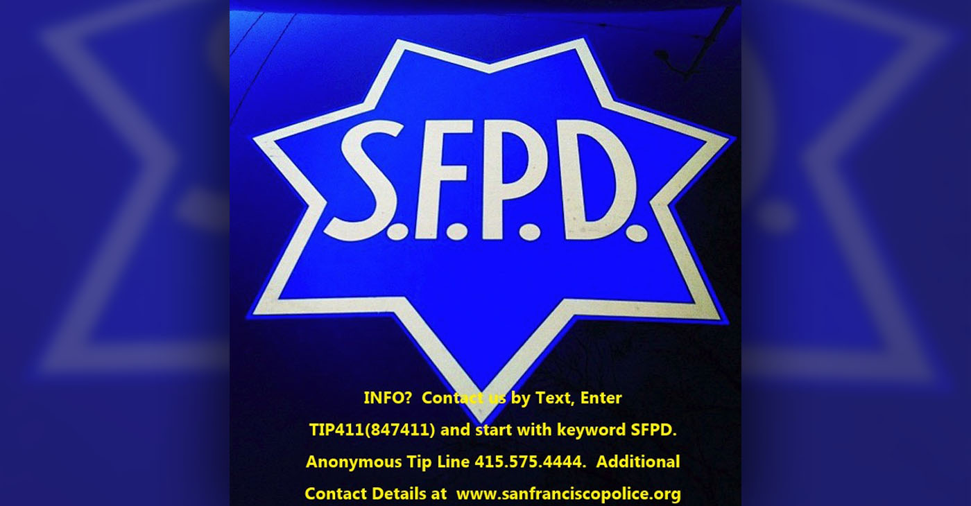 SFPD contact information (Courtesy of San Francisco Police Department)