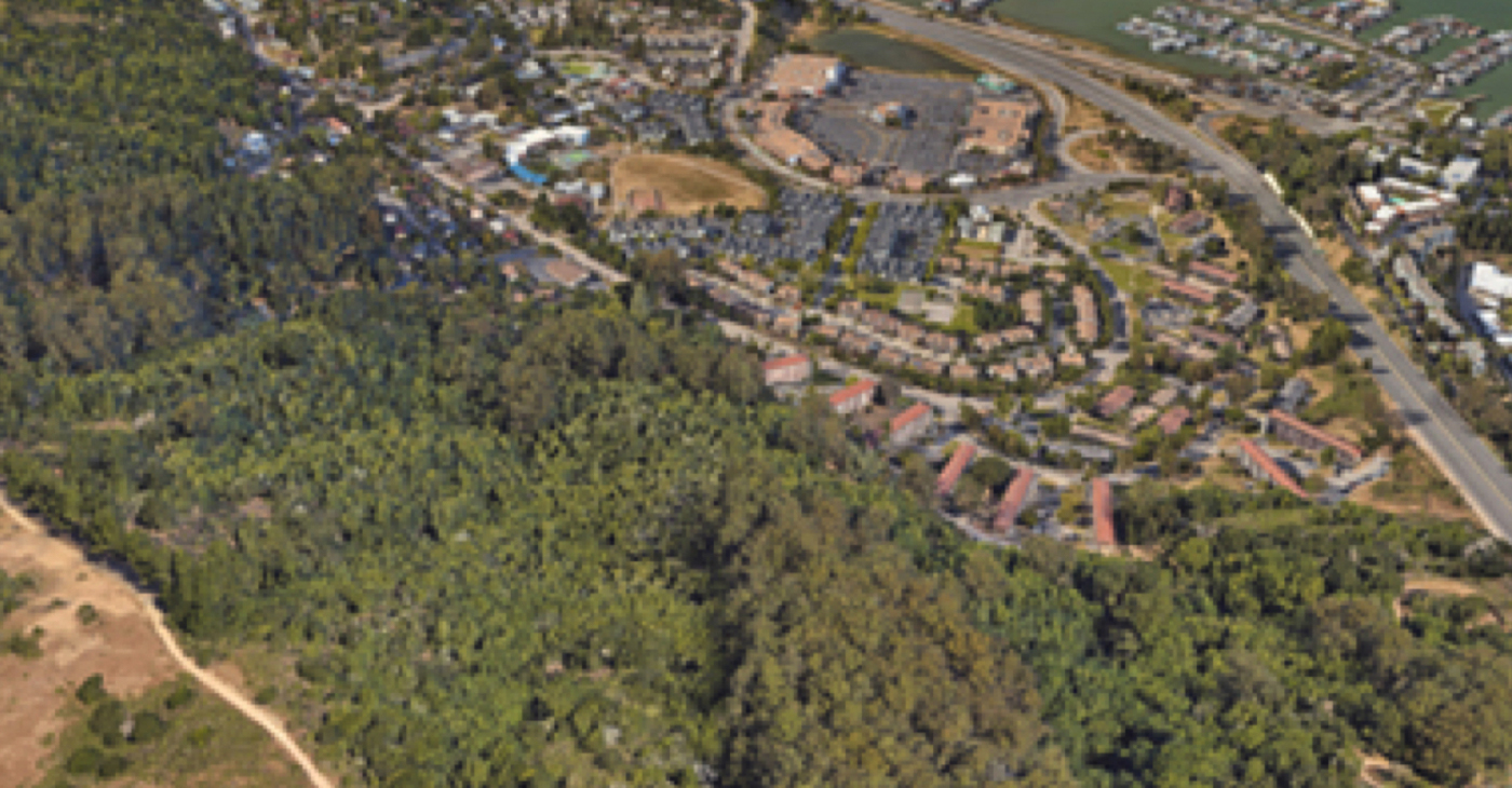 During storm season and high tides, Marin City is regularly impacted by flooding tied to challenging drainage issues. A new stormwater plan will incorporate community feedback, and public meetings begin soon. (Google Earth photo)
