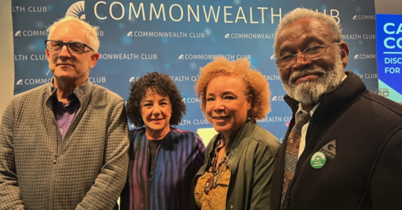 At San Francisco’s Commonwealth Club, Mitch Kapor, Freada Kapor, left, discussed their new book and Linda Parker Pennington and Kenneth Johnson were among the attendees. Photo by Conway Jones