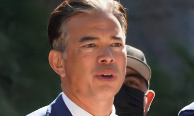 California Attorney General Rob Bonta announced a lawsuit against 18 manufacturers for producing toxic forever chemicals in San Francisco on Nov. 10, 2022. (Olivia Wynkoop / Bay City News)