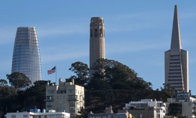 Salesforce Tower, Coit Tower and the Transamerica Pyramid define the San Francisco, Calif., skyline on Oct. 26, 2022. (Ray Saint Germain/Bay City News)