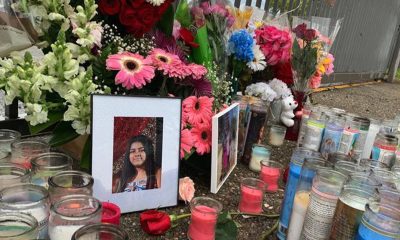 Alicia "Lala" Reynaga is remembered on Tuesday, April 19, 2022. The 15-year-old was killed at Stagg High School. (Victoria Franco via Bay City News)