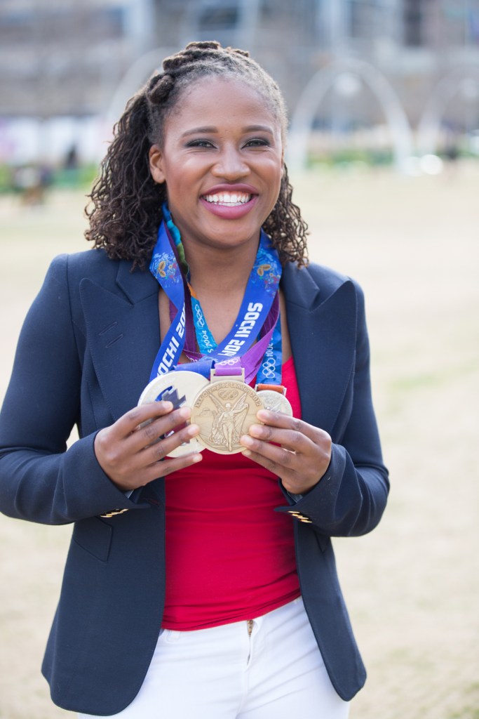 Lauryn is a CFP, author, podcaster, and the first American woman to earn a medal in the Summer and Winter Olympics. Credit: Lauryn Williams