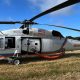 This modified, PG&E-owned Black Hawk Sikorsky UH-60A will be stationed in the North Bay as part of a trial partnership with the Marin County Fire Department from July-October 2023. (PG&E via Bay City News)