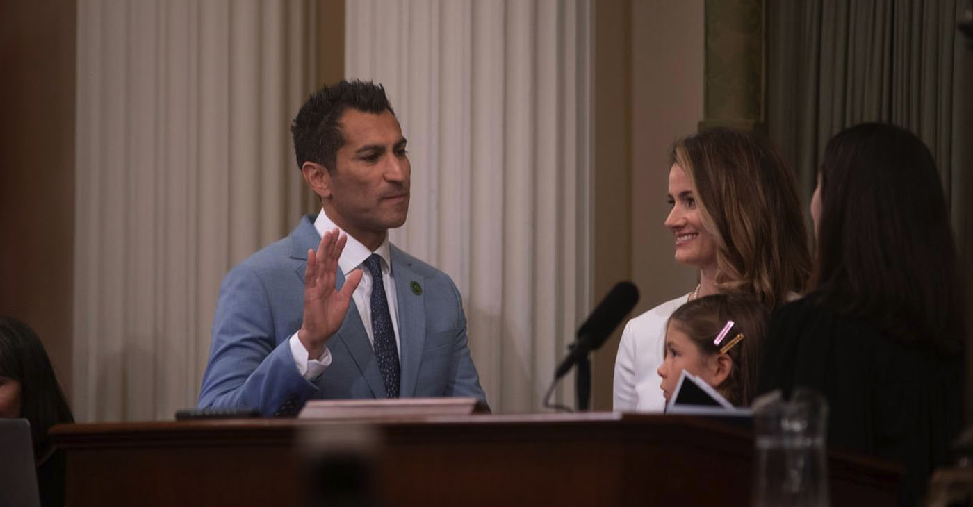 Assemblymember Robert Rivas (D-Hollister) was sworn in as the 71st Speaker of the Assembly on June 30 at the state capitol in Sacramento. CBM photo by Robert Maryland.