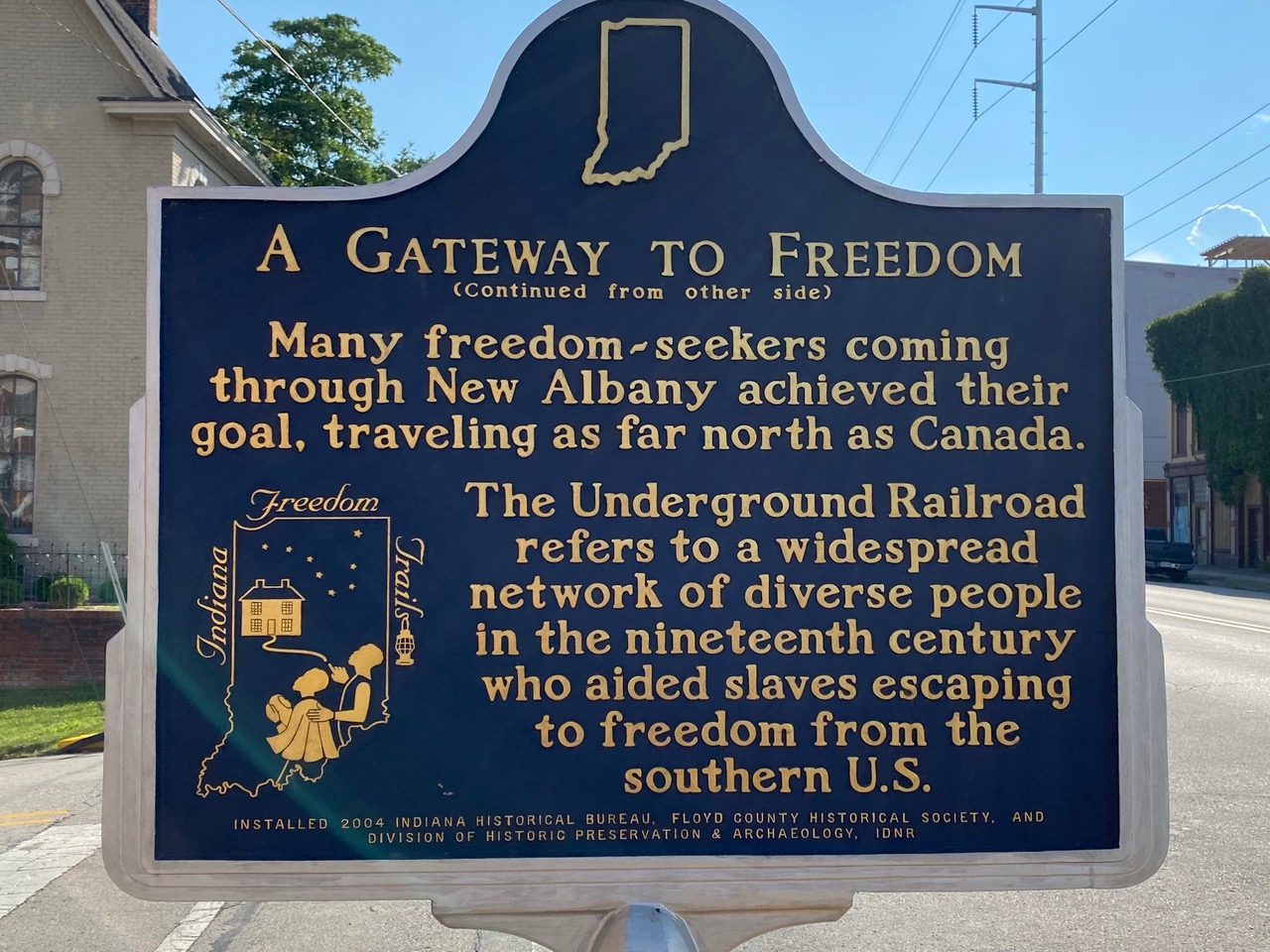 Gateway to Freedom sign