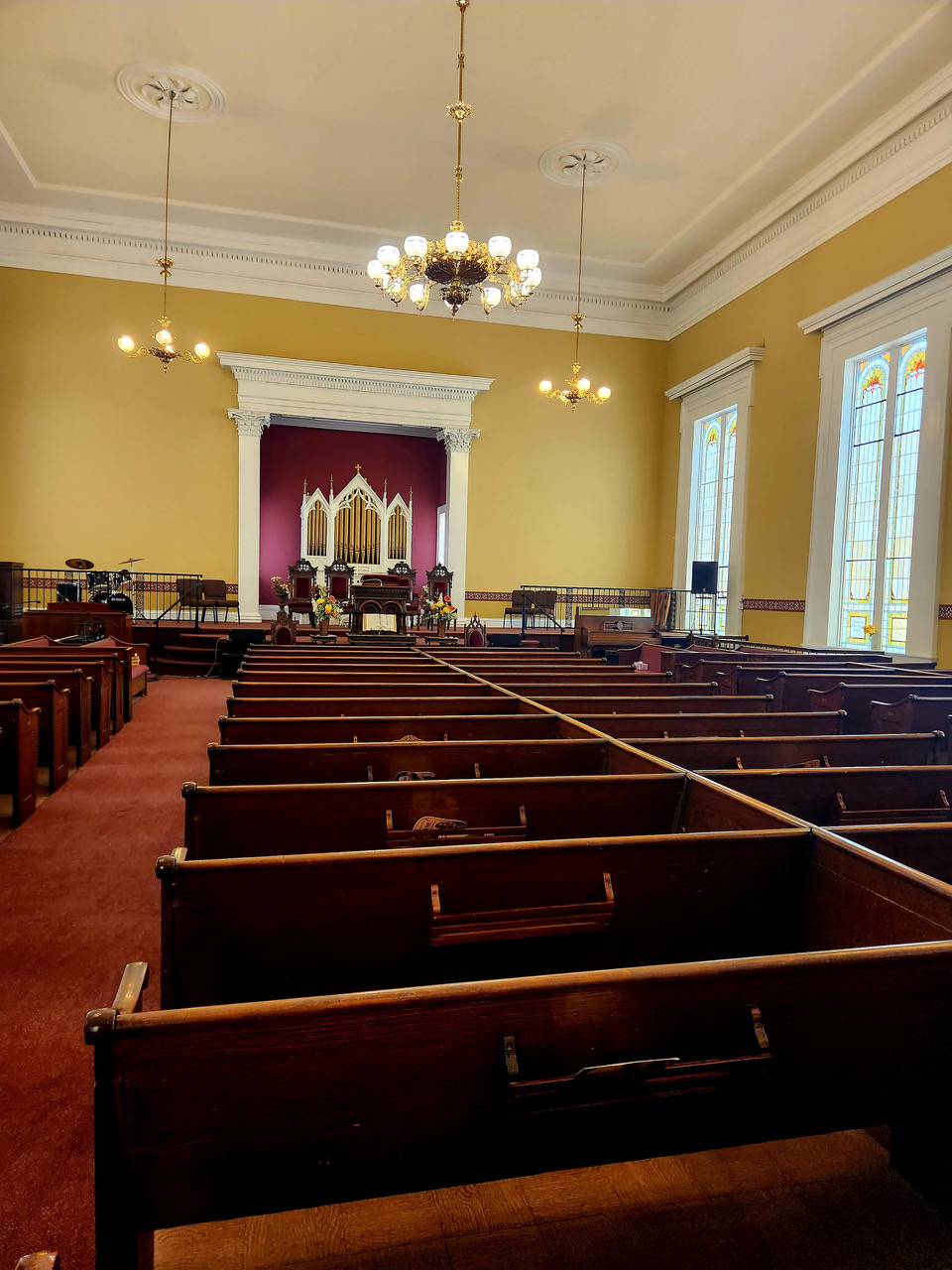 Inside Town Clock Church New Albany Indiana safe house