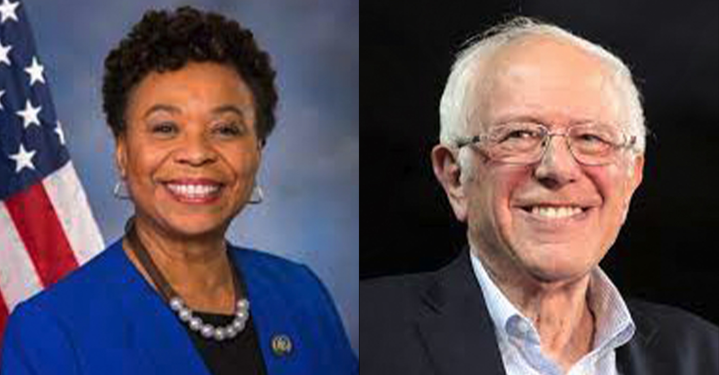 U.S. Rep. Barbara Lee & U.S. Sen. Bernie Saunders. Courtesy photo.