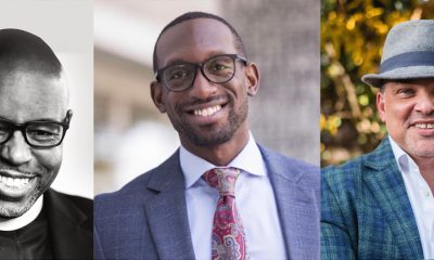 L-R: Pastor Paul Bains, Dr. Jonathan Butler and Devone Boggan will lead a closing session called “The Power of Faith and Community.” Courtesy composite photo.
