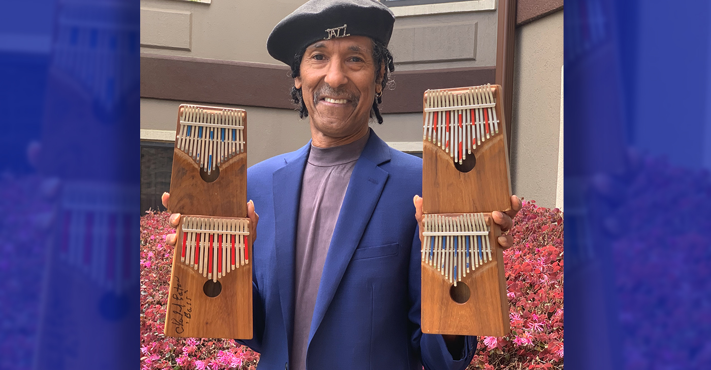 "Carl Winters was inspired to play the kalimba by the late Maurice White, founder of Earth, Wind, and Fire." Courtesy photo