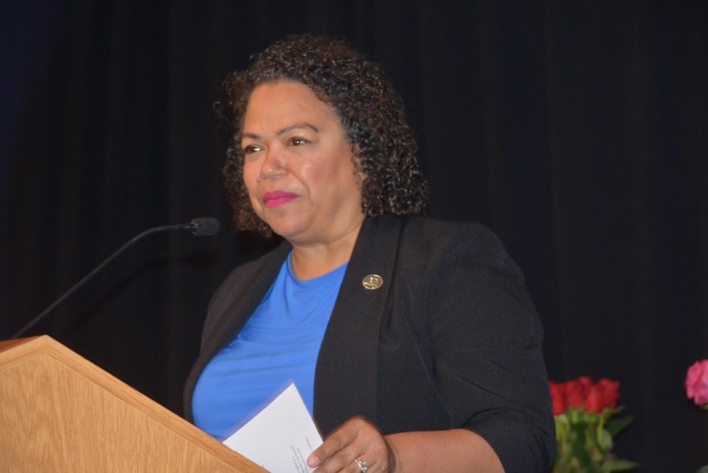 Assemblymember Mia Bonta (D-Alameda) spoke about her work with NAACP California Hawaii State Conference and the NAACP Branch in Oakland on Oct. 27, 2023. Photo by Antonio Ray Harvey.