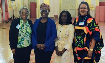 Attending the meeting at the French National Assembly were (L to R): Kimberly Mayfield, Danièle Obono, Nadège Abomangoli, and Robyn Wilkes. Photo courtesy of Kimberly Mayfield.