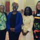 Attending the meeting at the French National Assembly were (L to R): Kimberly Mayfield, Danièle Obono, Nadège Abomangoli, and Robyn Wilkes. Photo courtesy of Kimberly Mayfield.