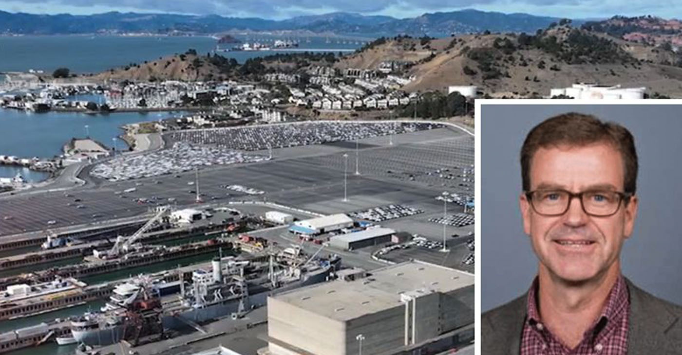 Composite image of the new port director, Charles Gerard and the Richmond Port area courtesy of the City of Richmond.