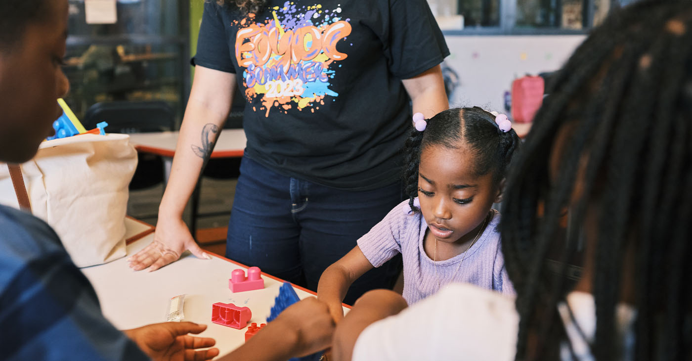 East Oakland Youth Development Center Executive Director Serena Wilson oversees a project with children. Courtesy photo.