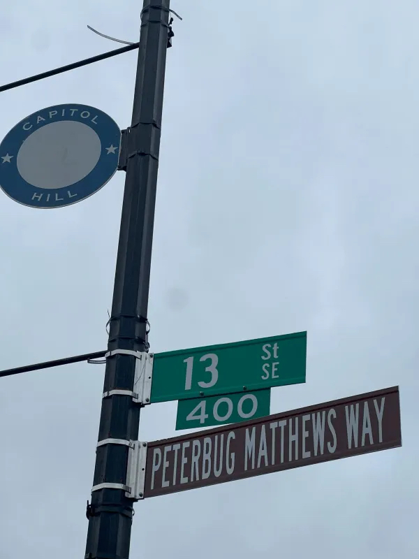 In 2010, the 400 block of 13th Street in Southeast Washington, D.C., was renamed Peter Bug Matthews Way. (Courtesy photo)