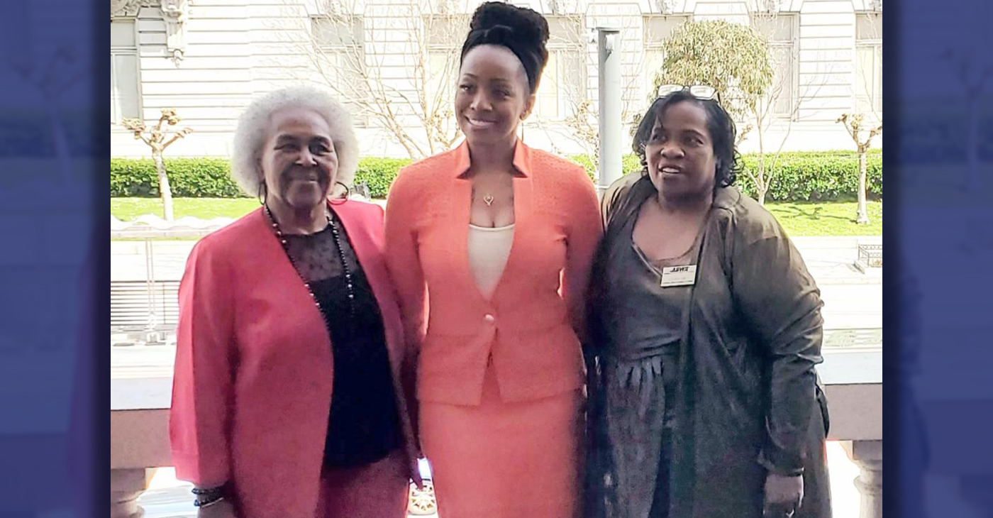 American Business Women’s Association Vice President Velma Landers, left, with California State Controller Malia Cohen (center), and ABWA President LaRonda Smith at the Enterprising Women Networking SF Chapter of the ABWA at the Black Wealth Brunch.