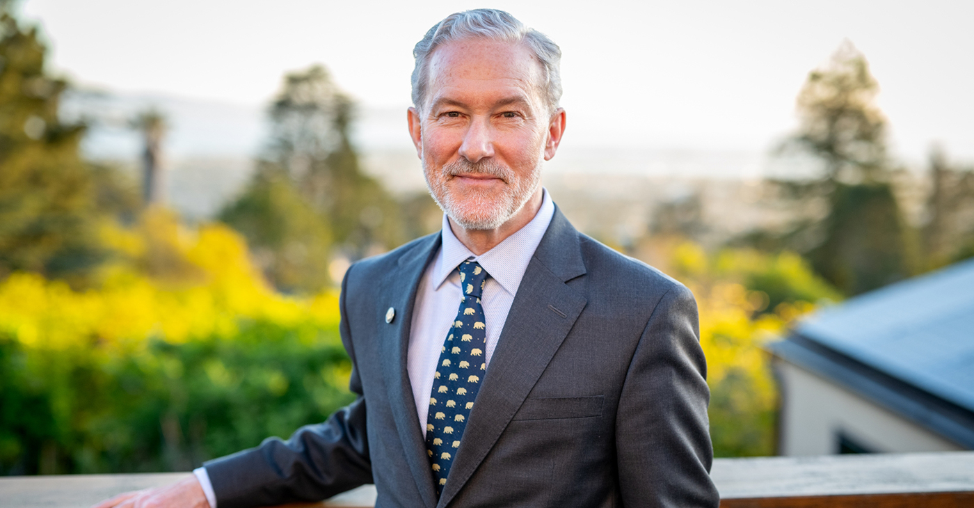 Rich Lyons is the first UC Berkeley undergraduate alumnus since 1930 to become the campus's top leader. Photo by Keegan Houser/UC Berkeley.