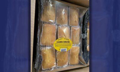 Dave's Bakery Corn Bread, 9 pack/net wt. 21 oz (595g) (Courtesy of CDPH)