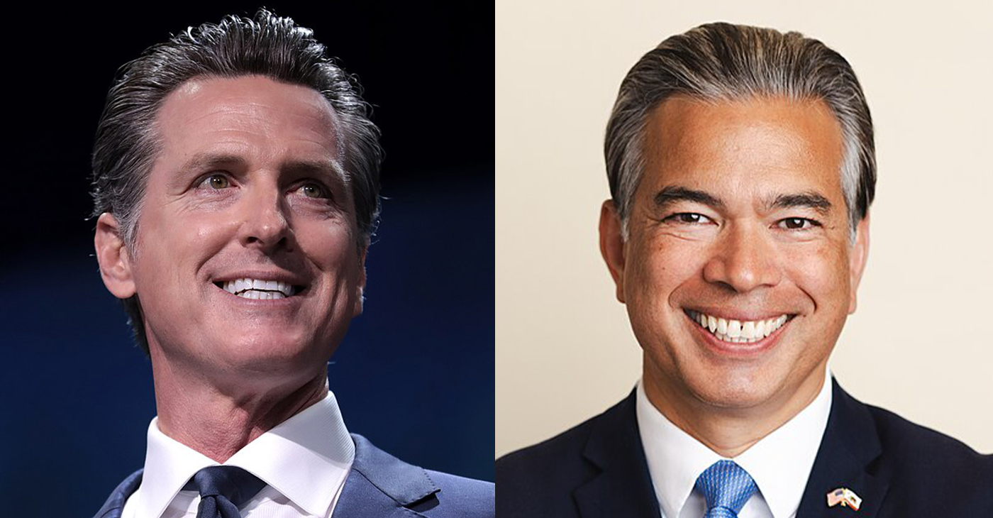 Gov. Gavin Newsom and Attorney General Rob Bonta.