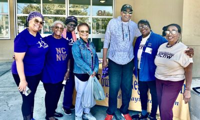 Panty Pantry Committee members hosted a Panty Pantry collection at the 81st Avenue Library on Sept. 21, 2024. They are (l-r) Quandra Ringold, Maxine Reid, Berta Bryant, Myrtle Gabriel, Willie Hamilton, Linda Hambrick-Jones, and Lorraine Provost. Courtesy photo.