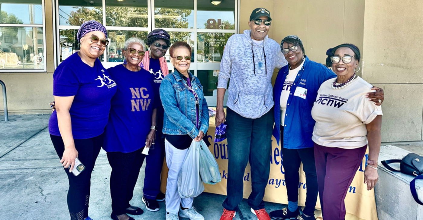 Panty Pantry Committee members hosted a Panty Pantry collection at the 81st Avenue Library on Sept. 21, 2024. They are (l-r) Quandra Ringold, Maxine Reid, Berta Bryant, Myrtle Gabriel, Willie Hamilton, Linda Hambrick-Jones, and Lorraine Provost. Courtesy photo.