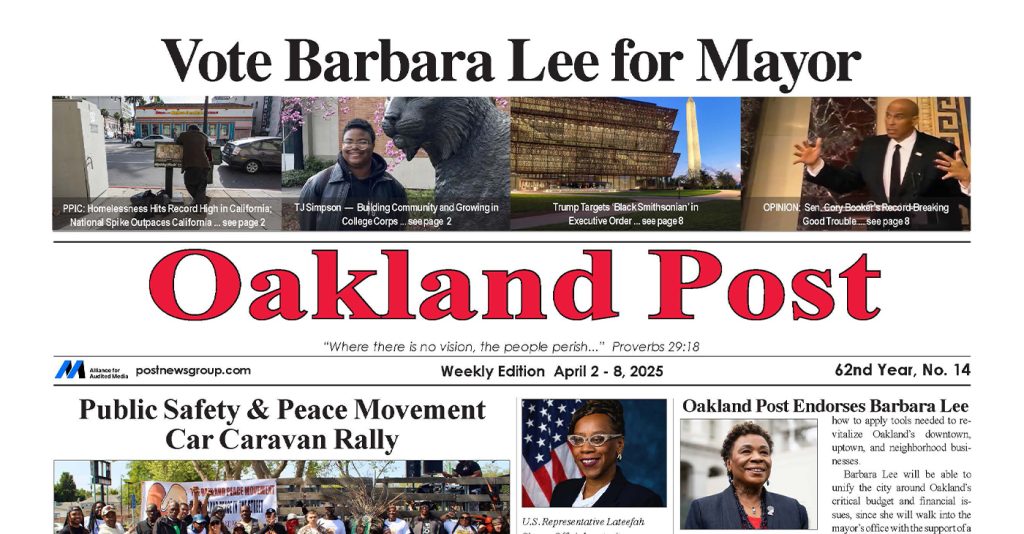 Posto New R Oakland Post: Week of April 2 – 8, 2025 | Post News Group