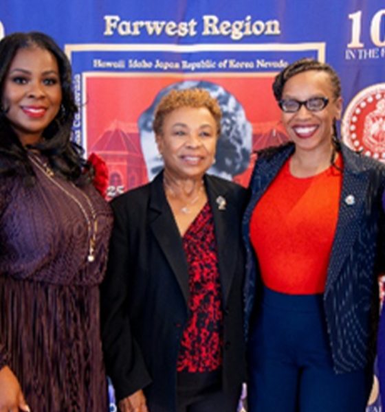Farwest Regional Director, Kimberly Usher, Mayor Barbara Lee, US Representative Lateefah Simon, and Farwest Regional Representative, Radiya Ajibade. Photo courtesy of Farwest Regional Photographer Vicki P. Love.